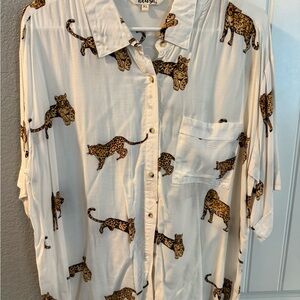 Leopard Print Shirt - White